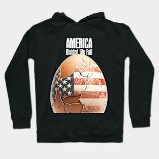 America: Divided We Fall on a Dark Background Hoodie